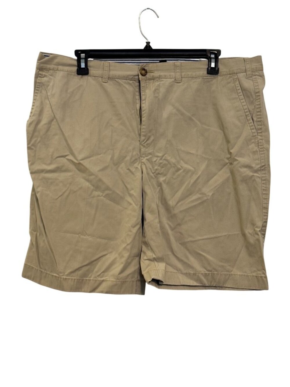 Tommy Hilfiger Mens Khaki Casual Flat Front Cotton Shorts Size 42